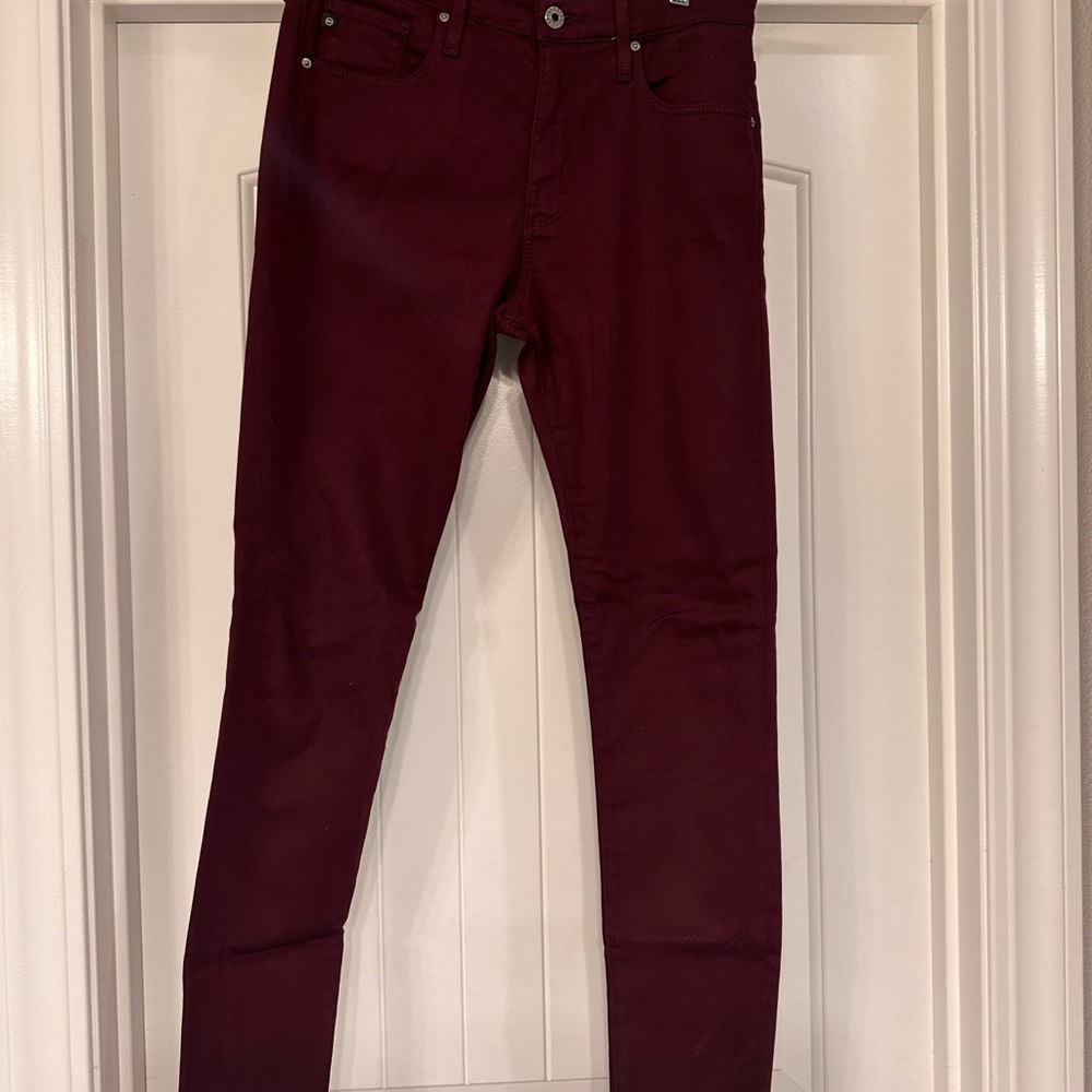AG Adriano Goldschmied women’s Dark Red Skinny Jeans